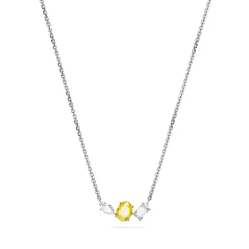 Collier Femme SWAROVSKI MESMERA JAUNE Métal Rhodié Blanc