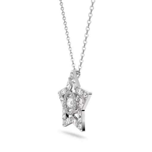 Collier Femme SWAROVSKI STELLA Métal Rhodié Blanc