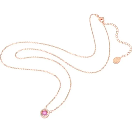 Collier femme swarovski Sparkling Dance métal doré rose et cistal violet