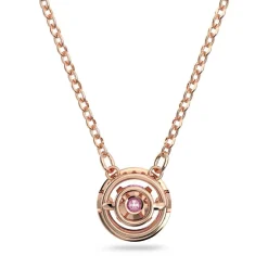 Collier femme swarovski Sparkling Dance métal doré rose et cistal violet