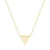 Collier femme triangle EDORA PLAQUE OR et oxydes