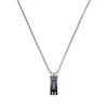 Collier Plaque Homme JOURDAN ZÉPHYR Acier Bleu et Argenté