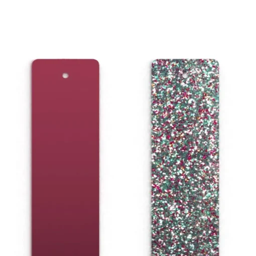 Cuir Manchette 25mm LES GEORGETTES Framboise Soft Paillettes Multicolores