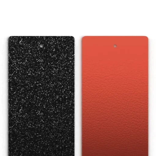 Cuir Manchette 40mm LES GEORGETTES Paillettes Noires et Rouge