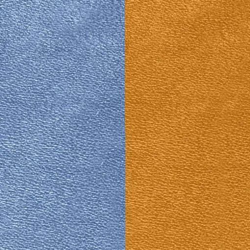 Cuir Manchette 40mm LES GEORGETTES Camel Bleu