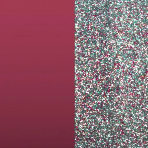 Cuir Manchette 25mm LES GEORGETTES Framboise Soft Paillettes Multicolores