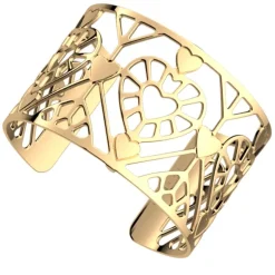 Manchette Femme 40mm M LES GEORGETTES COEUR Laiton Doré