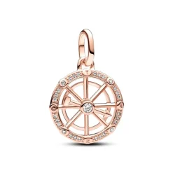 Médaillon Femme PANDORA ME ROUE DE LA FORTUNE Doré Rose 14 Carats