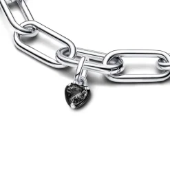 Mini Dangle Femme PANDORA ME CŒUR CHAKRA NOIR Argent 925/1000