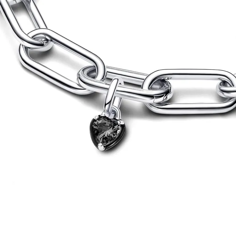 Mini Dangle Femme PANDORA ME CŒUR CHAKRA NOIR Argent 925/1000