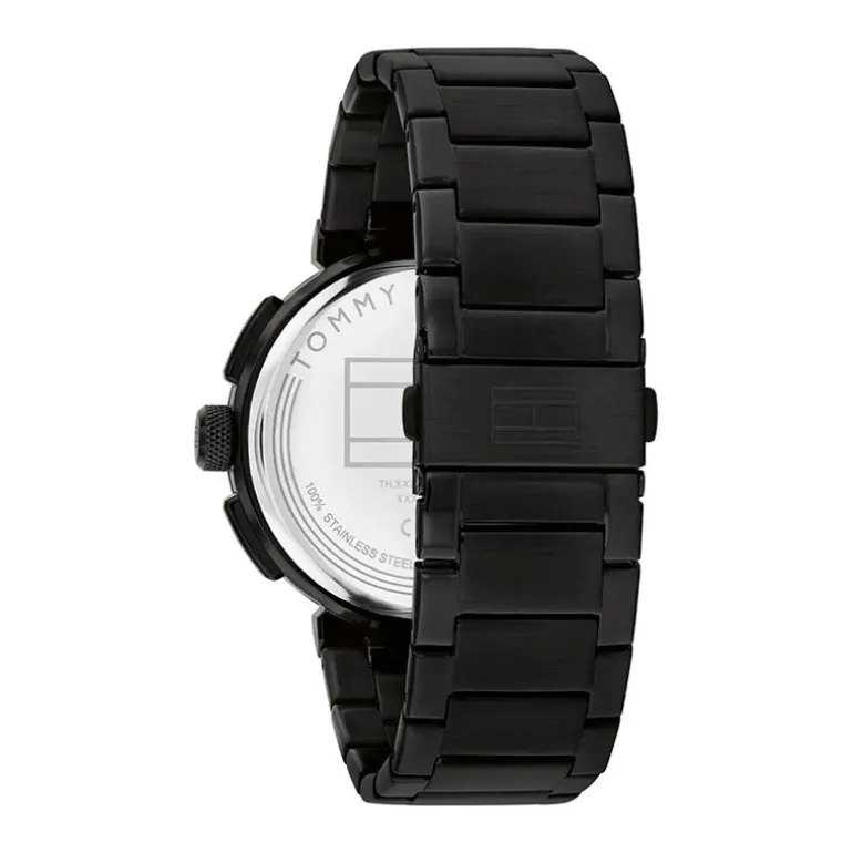 Montre Chronographe Homme TOMMY HILFIGER LORENZO NOIR Acier Noir