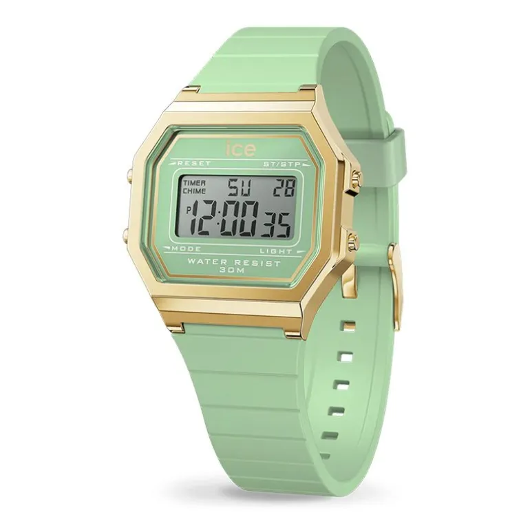 Montre Digitale Femme S ICE WATCH DIGIT RETRO Silicone Lagoon Green