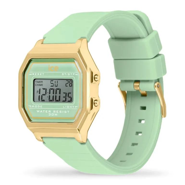 Montre Digitale Femme S ICE WATCH DIGIT RETRO Silicone Lagoon Green
