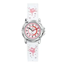 Montre Enfant CERTUS JUNIOR Cuir Blanc et Rose