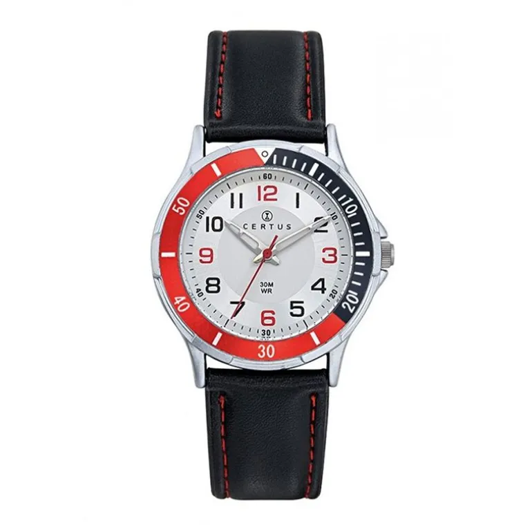 Montre Enfant CERTUS JUNIOR Cuir Noir
