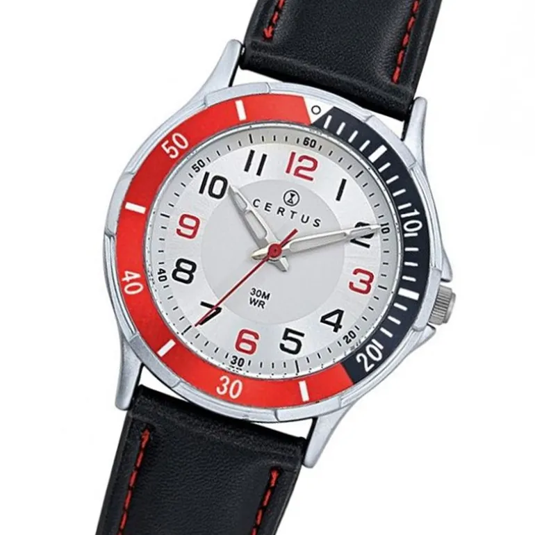 Montre Enfant CERTUS JUNIOR Cuir Noir