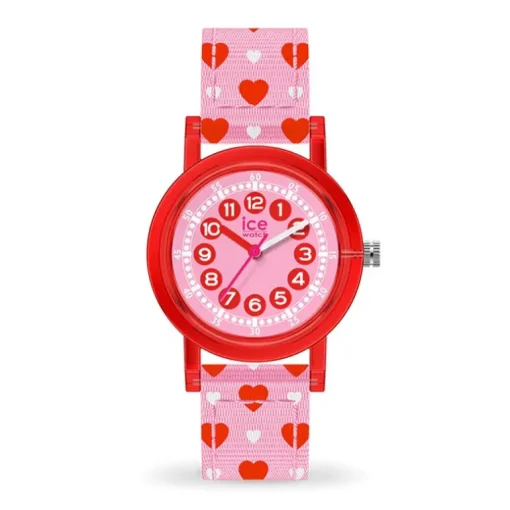 Montre Enfant S ICE WATCH LEARNING RED LOVE Nylon Rose Coeur