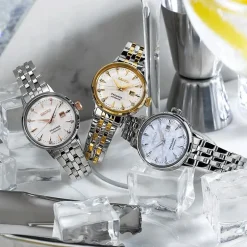 Montre Femme Automatique Seiko Presage Cocktail Time Sky Diving Acier Argenté SRE007J1