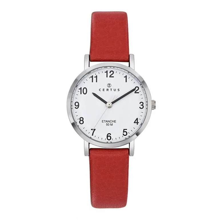 Montre Femme CERTUS Cuir Rouge
