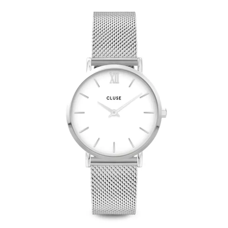 Montre Femme Cluse Minuit Mesh Silver White