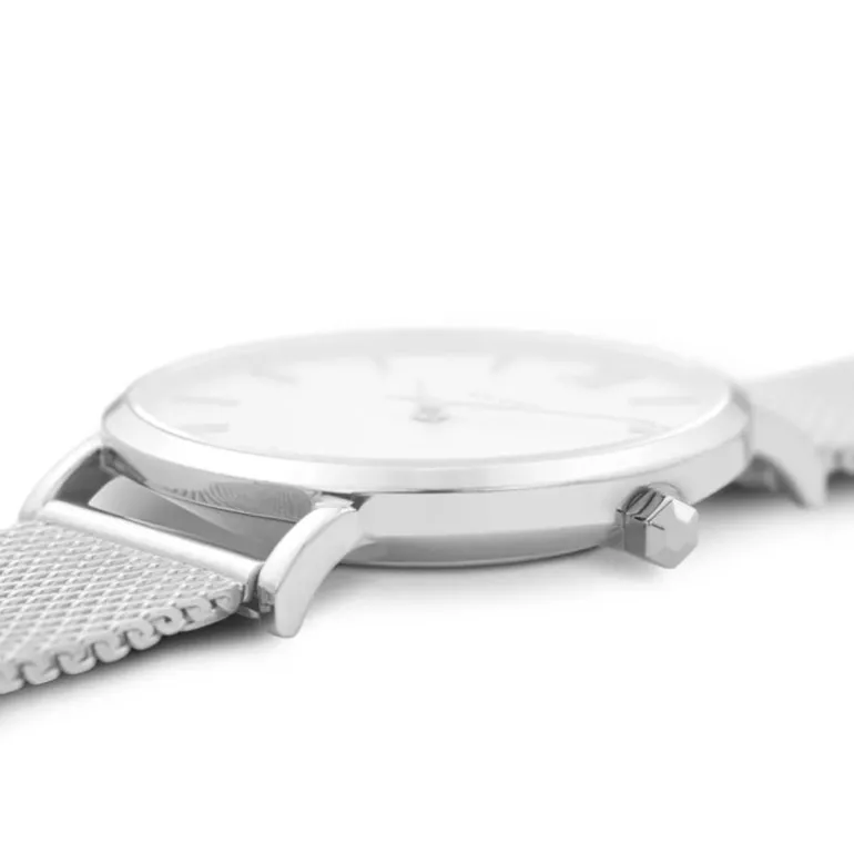 Montre Femme Cluse Minuit Mesh Silver White