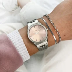 montre femme cluse Vigoureux acier argenté
