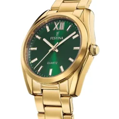 Montre Femme FESTINA BOYFRIEND VERT Acier Doré