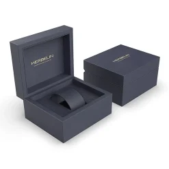 montre femme MICHEL HERBELIN Newport cuir bleu 14255T35