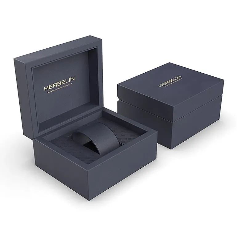 montre femme MICHEL HERBELIN Newport cuir bleu 14255T35