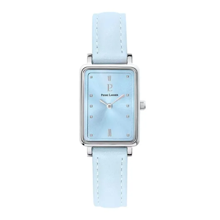 Montre Femme PIERRE LANNIER ARIANE Cadran Bleu Bracelet Cuir Bleu 049D666