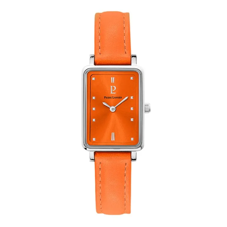 Montre Femme PIERRE LANNIER ARIANE Cuir Orange