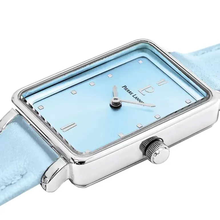 Montre Femme PIERRE LANNIER ARIANE Cadran Bleu Bracelet Cuir Bleu 049D666
