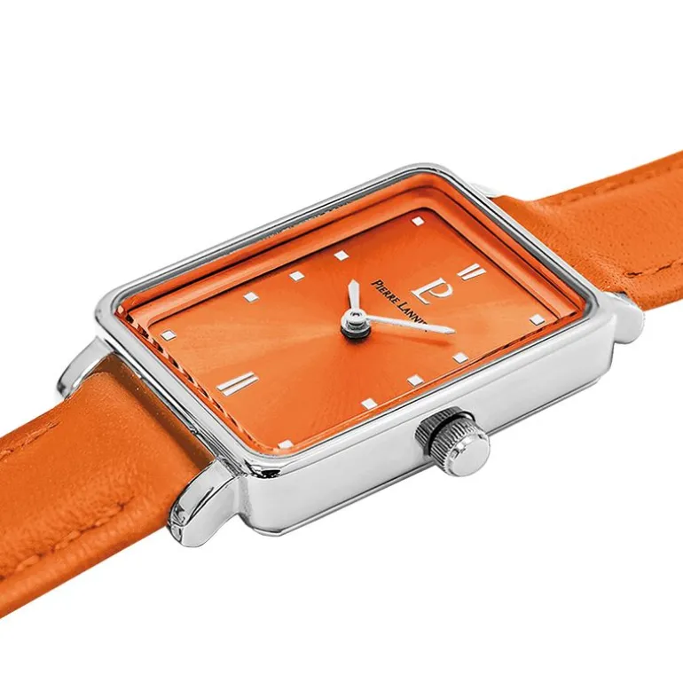 Montre Femme PIERRE LANNIER ARIANE Cuir Orange
