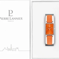 Montre Femme PIERRE LANNIER ARIANE Cuir Orange