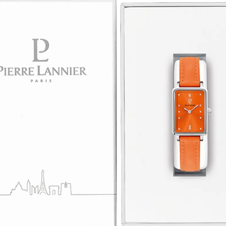 Montre Femme PIERRE LANNIER ARIANE Cuir Orange