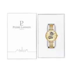 Montre Femme PIERRE LANNIER MELODIE Cadran Doré Bracelet Acier milanais Doré 349A502