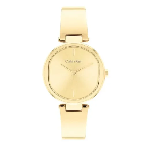 montre femme Sculptural Calvin Klein acier doré 25200309