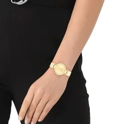 montre femme Sculptural Calvin Klein acier doré 25200309