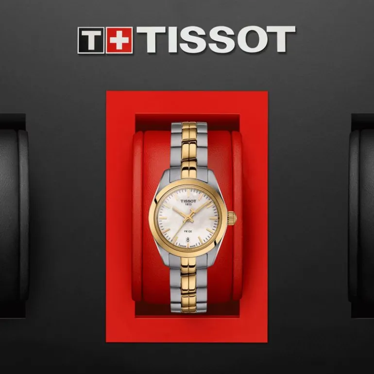 Montre Femme TISSOT PR 100 LADY SMALL Acier 316L Bicolore PVD Or Jaune