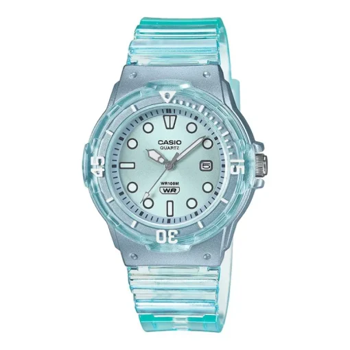 Montre Femme CASIO TIMELESS "POP" Résine Bleue Transparente