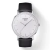 Montre homme analogique Tissot Everytime 42mm acier argenté cuir noir T1096101603100