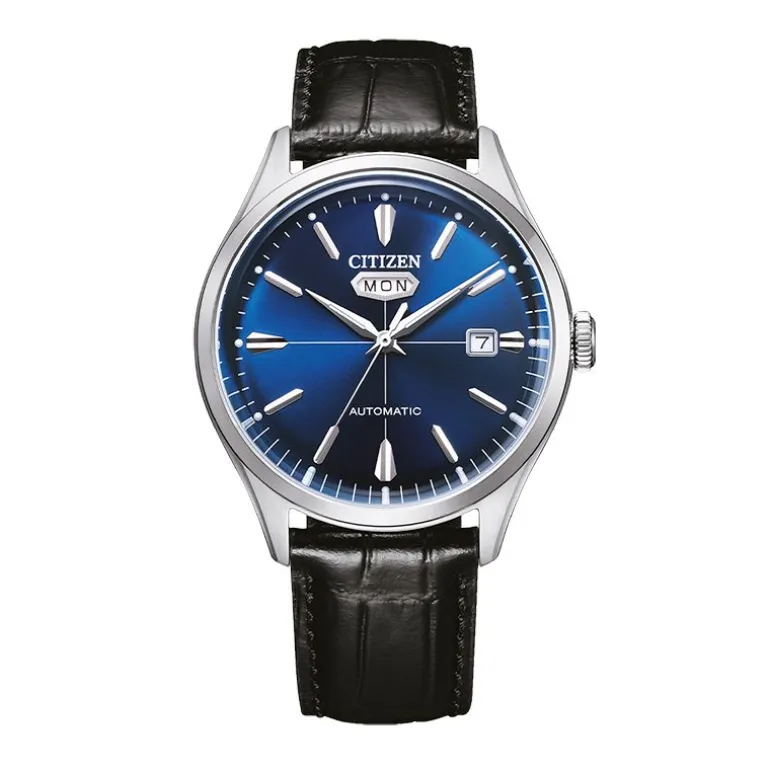 Montre Homme Automatique CITIZEN CRYSTAL SEVEN MECHANICAL Cuir Noir