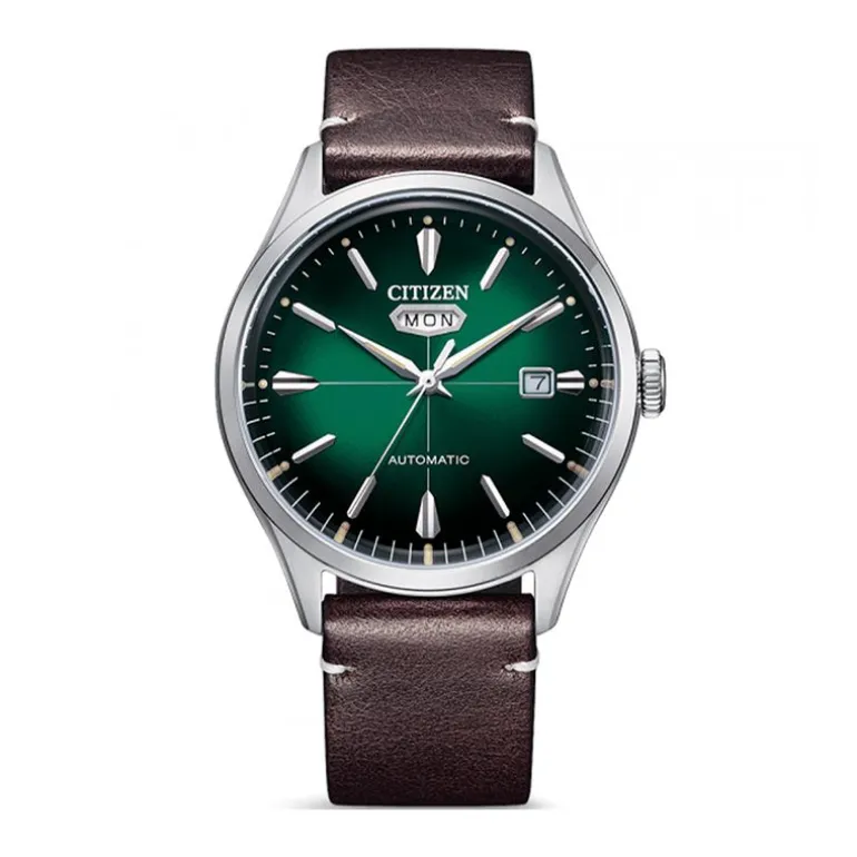 Montre Homme Automatique CITIZEN CRYSTAL SEVEN MECHANICAL Cuir Brun