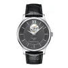 montre Homme automatique TISSOT T-Classic TRADITION POWERMATIC 80 OPEN HEART cuir noir