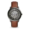 montre homme automatique FOSSIL Neutra cuir brun