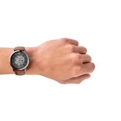 montre homme automatique FOSSIL Neutra cuir brun