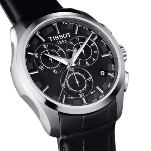 Montre Homme Chronograph Tissot Couturier Cuir Noir T0356171605100