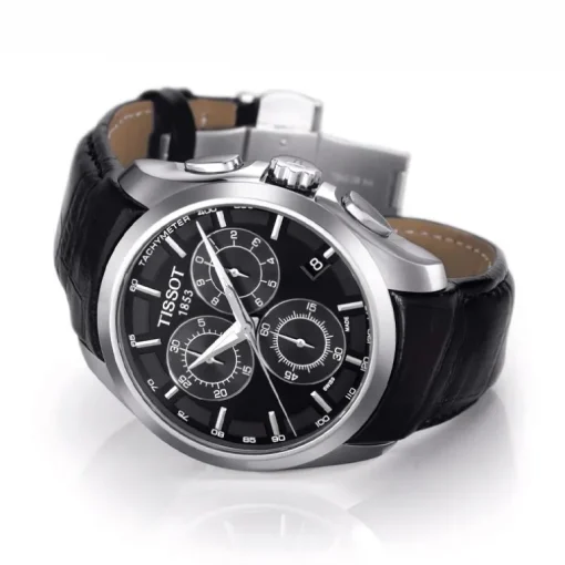 Montre Homme Chronograph Tissot Couturier Cuir Noir T0356171605100