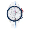 Montre Homme Chronographe TOMMY HILFIGER BANK Sporty Timer With TH Codes Silicone Blanc 1792167