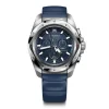 Montre Homme Chronographe Antimagnétique Victorinox I.N.O.X Silicone Bleu 241984